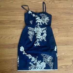 J Crew size 0 embroidered mini dress